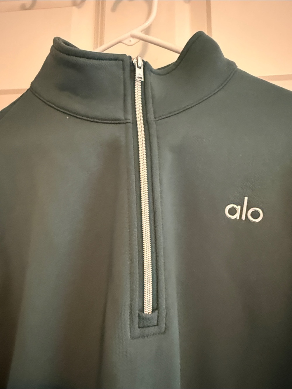ALO Yoga Women’s Half-Zip Sweater in Teal Green - Picture 4 of 6